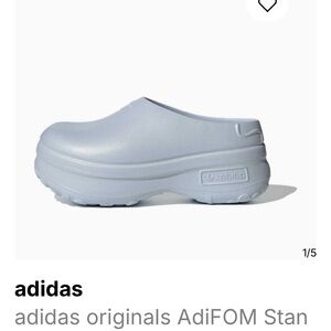 Adidas Adifom Stan Smith Mules, women’s size 8, EUC, blue, gray, silver